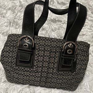 Coach Black Canvas Satchel